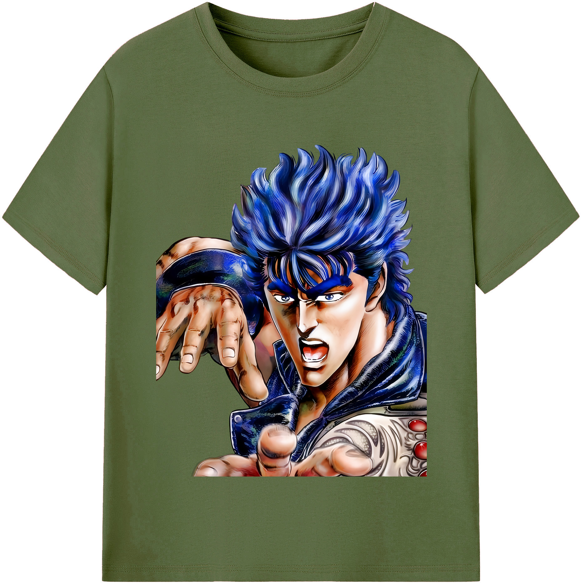 （画像用） 北斗の拳 Fist of the North Star 綿100％半袖Tシャツ（フロントプリント）